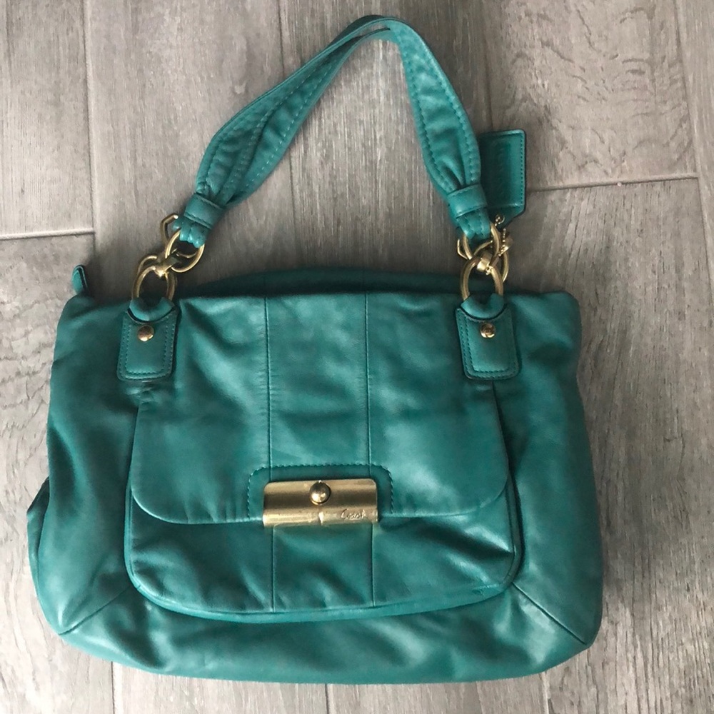Coach Blue/Green Shoulder Bag